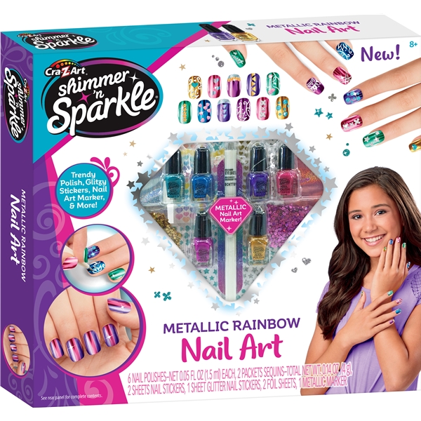 Shimmer n' Sparkle Metallic Rainbow Neglekunst (Billede 1 af 6)
