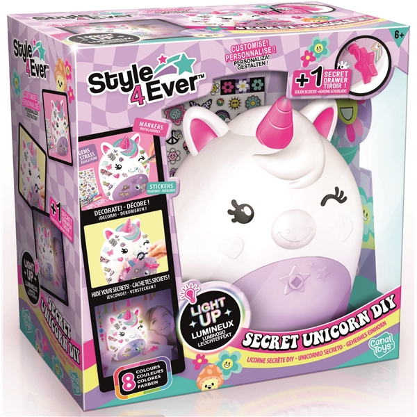 Style 4 Ever Secret Deco DIY Unicorn Lampe (Billede 1 af 2)