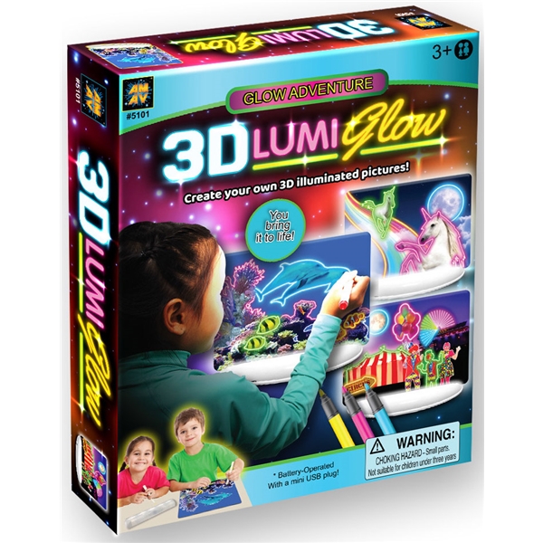 3D Lumi Glow Tegneplade Adventure