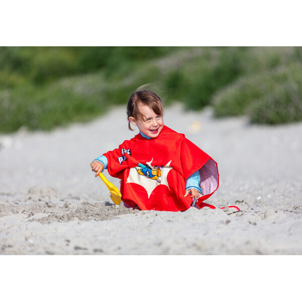 Swimpy Bamse Badeponcho Stranden Rød (Billede 3 af 3)