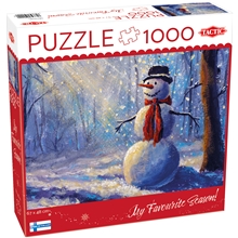 Puslespil 1000 Brikker Happy Snowman