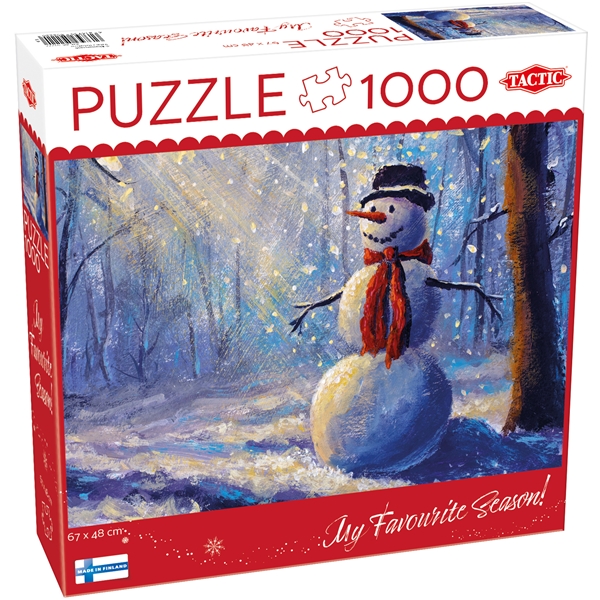 Puslespil 1000 Brikker Happy Snowman (Billede 1 af 2)