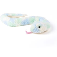 Teddykompaniet Slange Regnbuefarvet 120 cm Blå