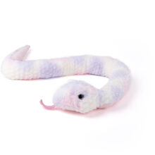 Teddykompaniet Slange Regnbuefarvet 120 cm Lyserød