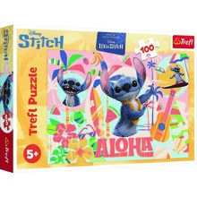 Puslespil 100 brikker Stitch og venner