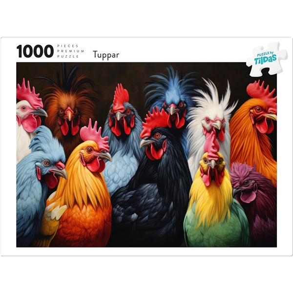 Puslespil 1000 Brikker Haner (Billede 2 af 2)