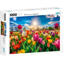 Puslespil 1000 Brikker Et Hav af Tulipaner