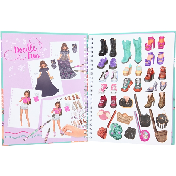 TOPModel Fashion Doodle Designbog m. Gelépenne (Billede 2 af 4)