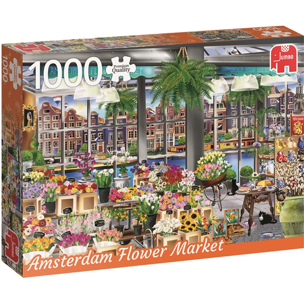 Puslespil 1000 Brikker Amsterdam Flower Market