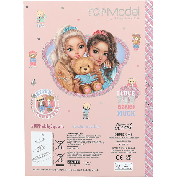 TOPModel Dagbog med kode og musik TEAM TEDDY (Billede 5 af 5)
