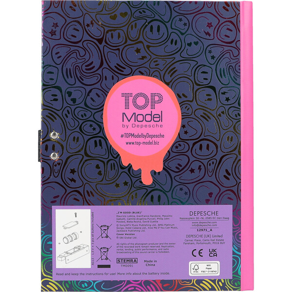 TOPModel Dagbog med kode og musik NIGHT LIGHT (Billede 5 af 5)
