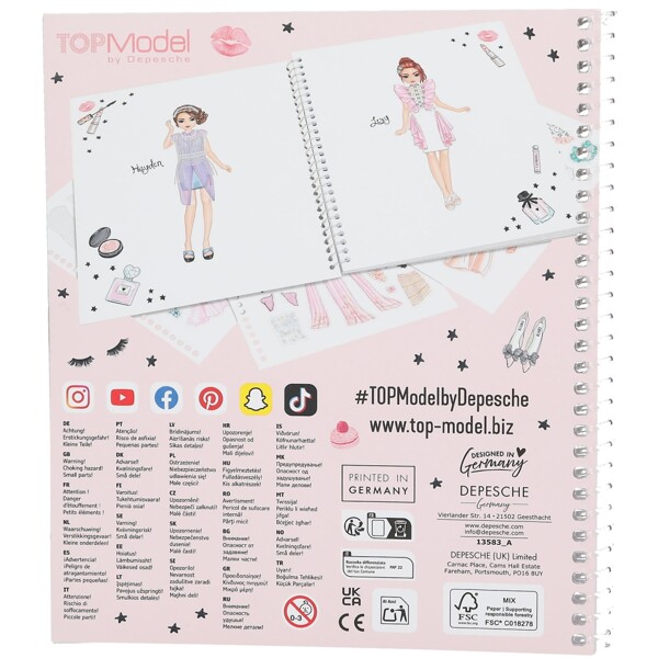 TOPModel Dress Me Up Stickers & Malebog GLAM LOOK (Billede 3 af 3)