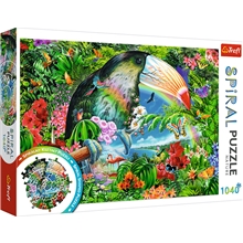 Puslespil 1040 Brikker Spiral - Tropical Animals