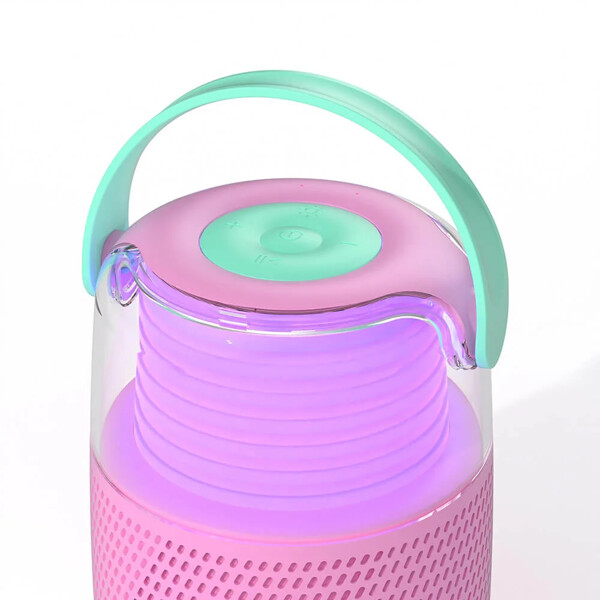 Højttaler Karaoke Kit Mic LED Pink (Billede 4 af 9)