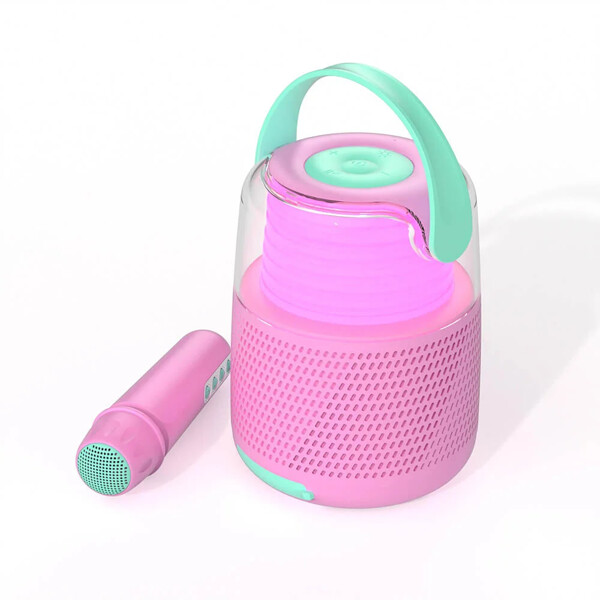 Højttaler Karaoke Kit Mic LED Pink (Billede 5 af 9)