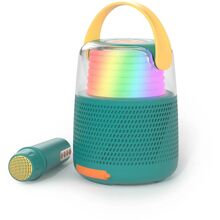 Højttaler Karaoke Kit Mic LED Blå