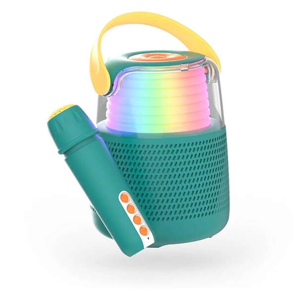 Højttaler Karaoke Kit Mic LED Blå (Billede 2 af 9)