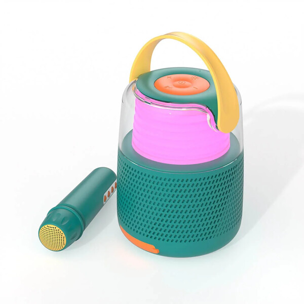 Højttaler Karaoke Kit Mic LED Blå (Billede 5 af 9)