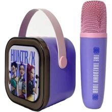 KPDH Karaoke Speaker Lilac Popsing Mikrofon LED