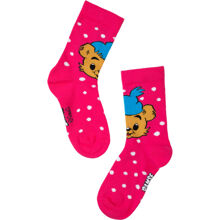 27/30 - Bamse Strømper Prikket Rosa