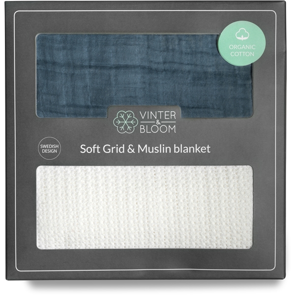 Vinter & Bloom Soft Grid + Muslin EKO 2-p (Billede 2 af 4)