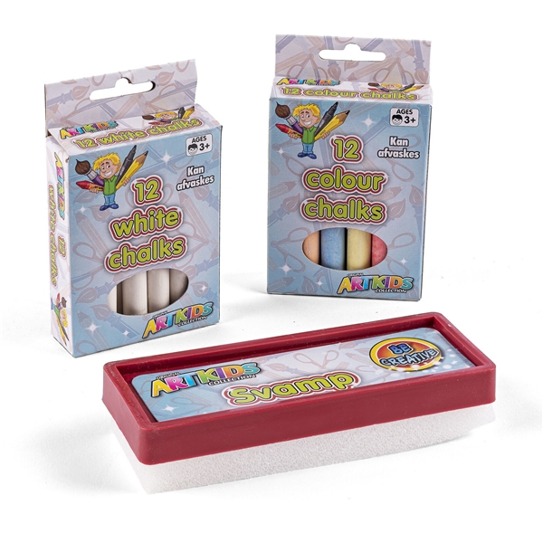 Artkids 2 x 12 Farveblyanter + Svamp (Billede 2 af 2)