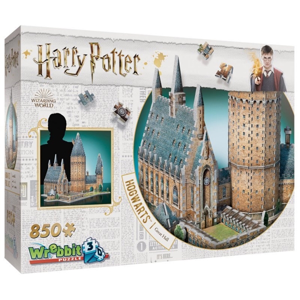 Wrebbit 3D Puslespil Harry Potter Hogwarts Hall (Billede 1 af 3)