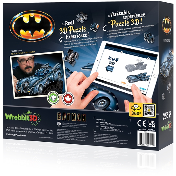 Wrebbit 3D Puslespil Batmobil (Billede 2 af 5)