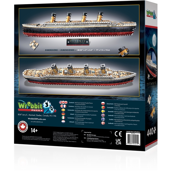 Wrebbit 3D Puslespil Titanic (Billede 2 af 7)