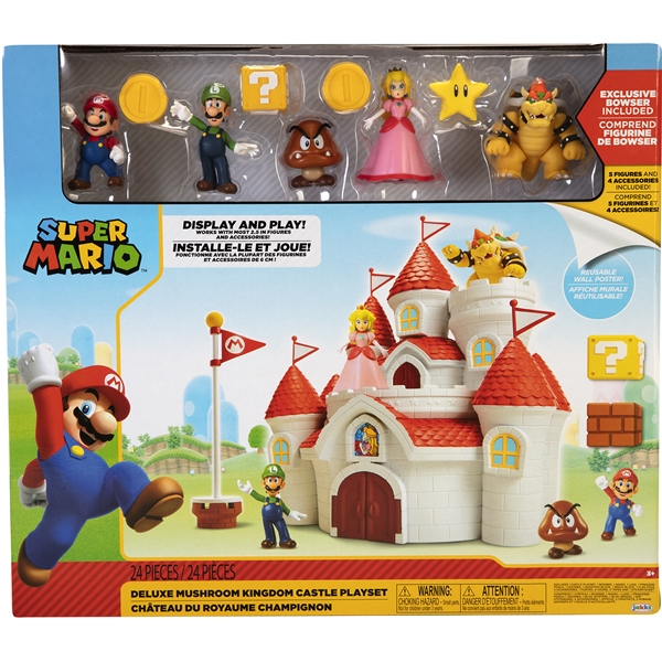 Super Mario Deluxe Playset Mushroom Kingdom Castle (Billede 1 af 5)