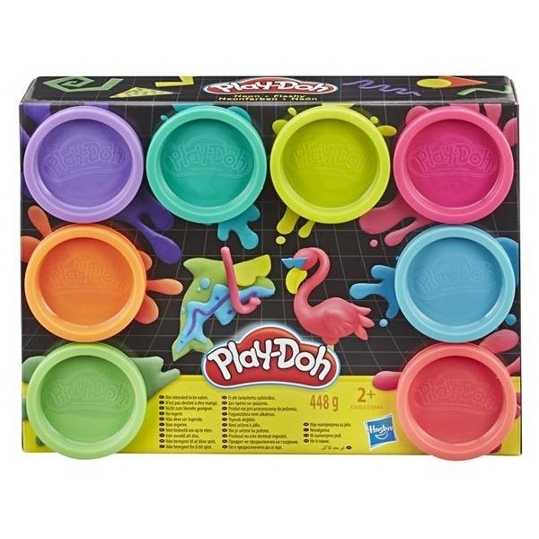 Play-Doh Pakke med 8 stk. Neon