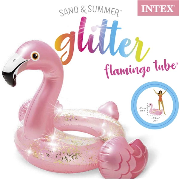 INTEX Badering Glitter Flamingo (Billede 4 af 4)
