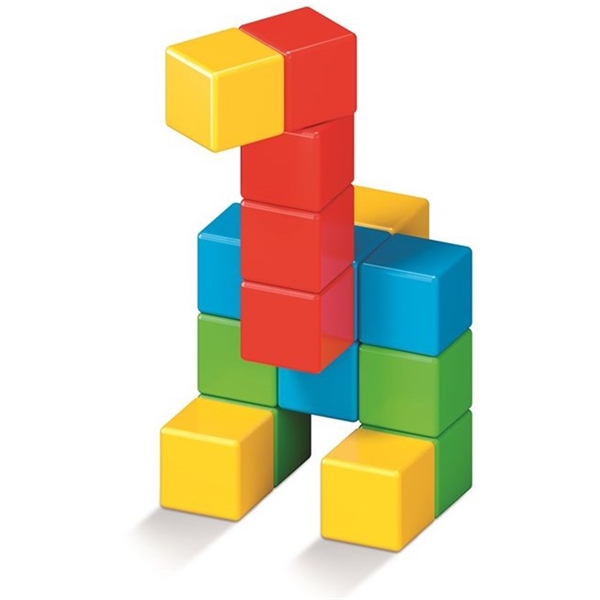 Geomag Magicube 16 Cubi Magnetici In Plastica Riciclata Al 100%, Colori Vivaci, Gioco STEM Per Bambini